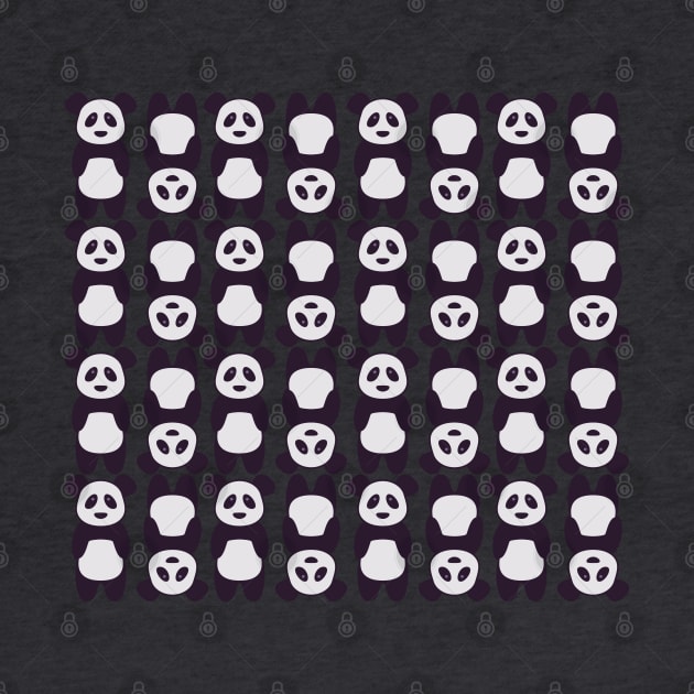 Cute Kawaii Purple Panda Pattern by iamapanda